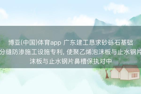 博亚(中国)体育app 广东建工恳求砂砾石基础溢流谈混凝土分缝防渗施工设施专利， 使聚乙烯泡沫板与止水钢片鼻槽保执对中
