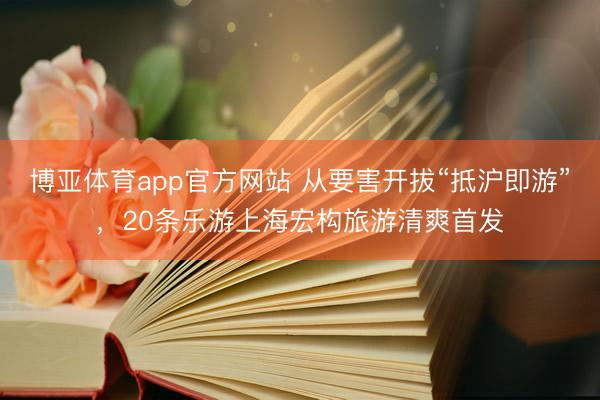 博亚体育app官方网站 从要害开拔“抵沪即游”，20条乐游上海宏构旅游清爽首发